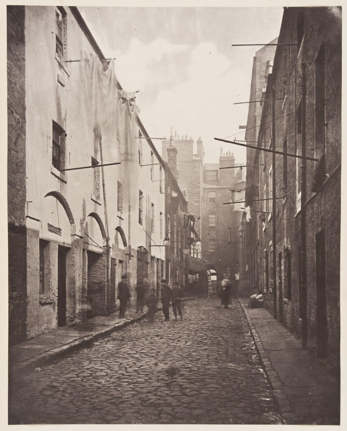 Vintage Cobblestone City Alley