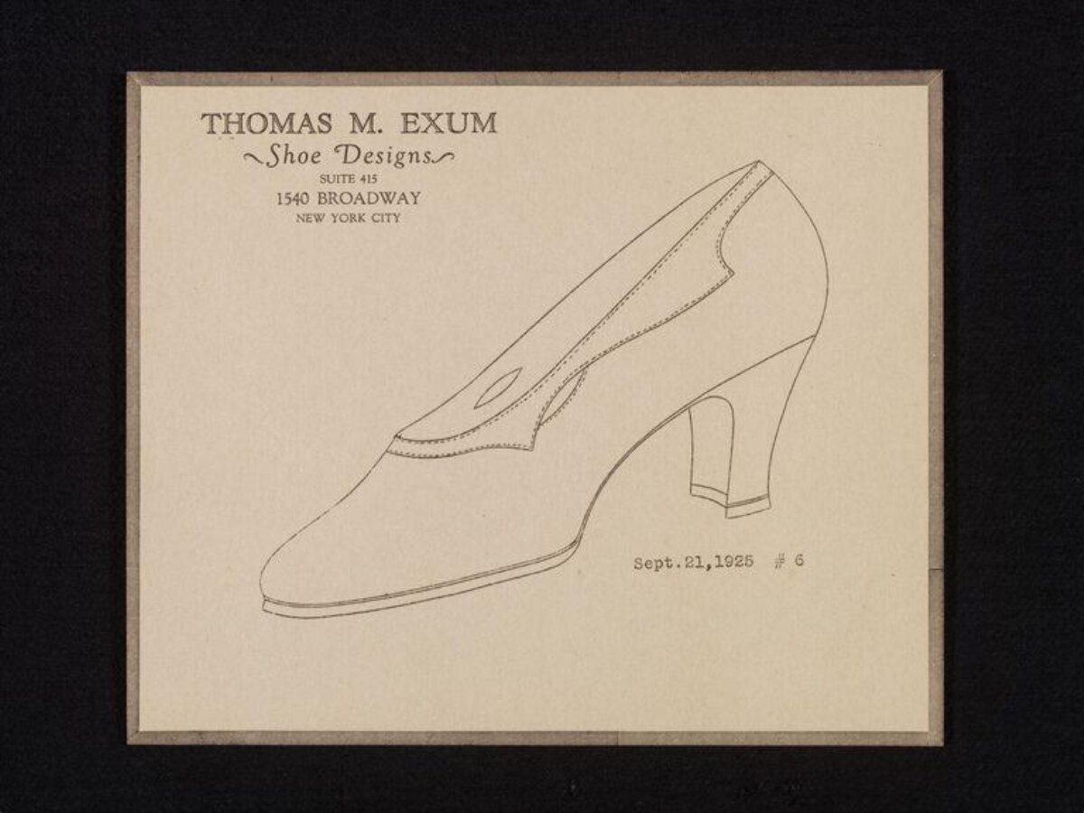 1925 High Heel Shoe Design Sketch