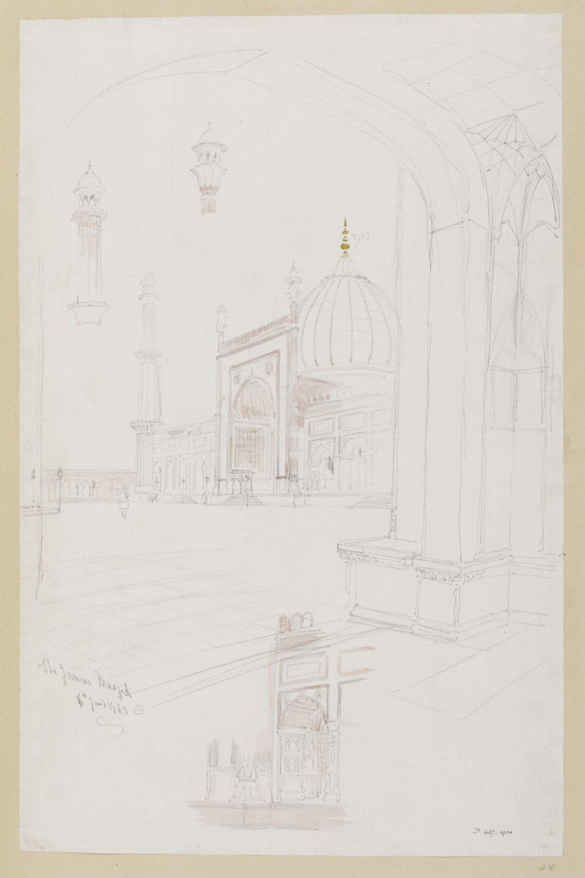 Pencil Sketch of Jama Masjid