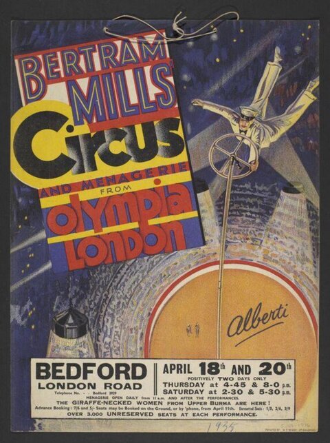 Vintage Bertram Mills Circus Poster