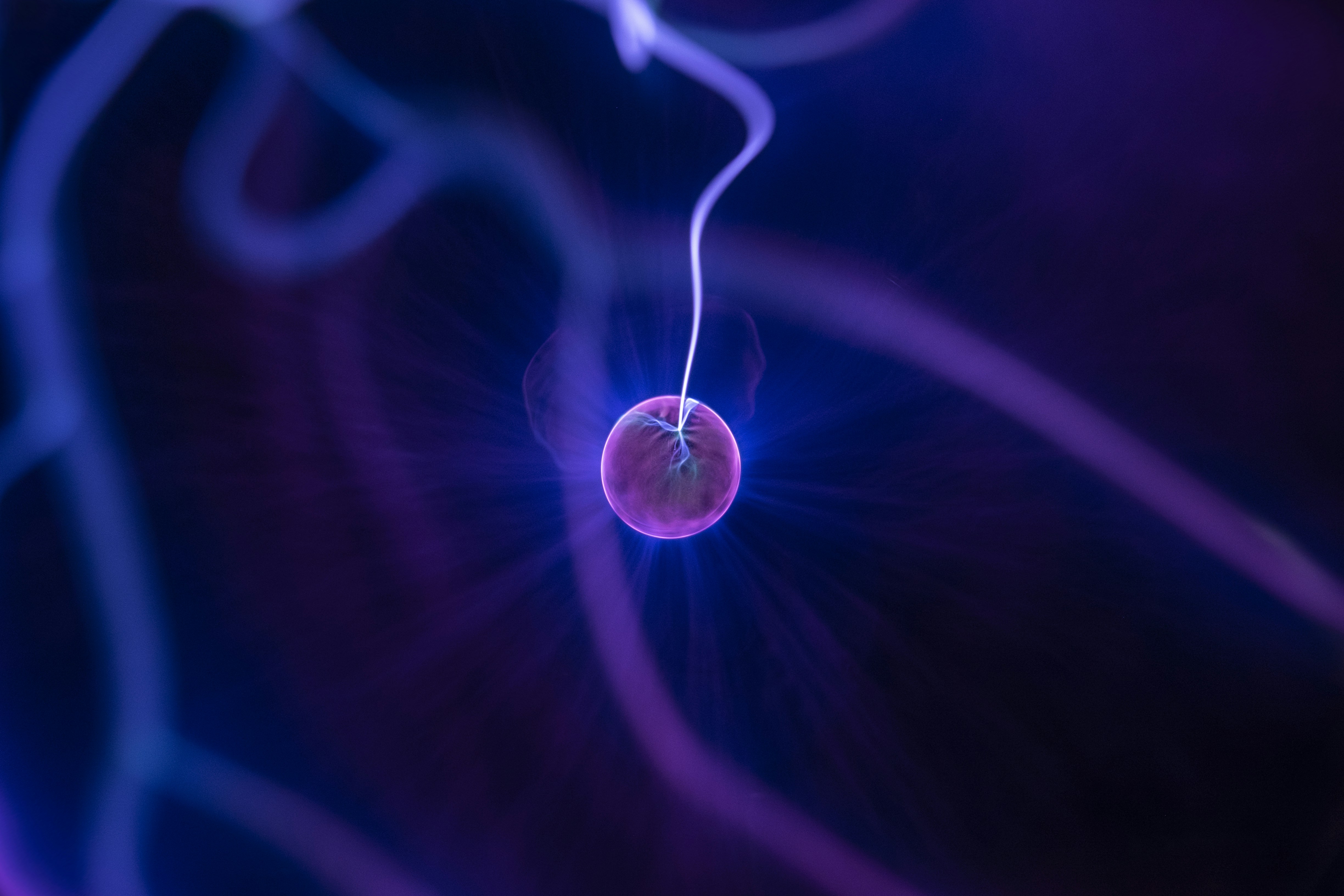 Purple Blue Plasma Discharge