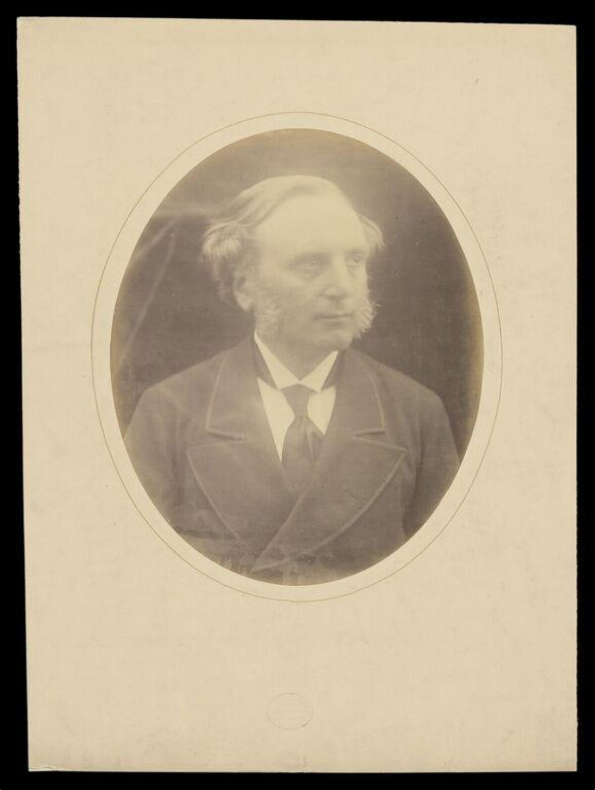Vintage Oval Portrait of a Gentleman