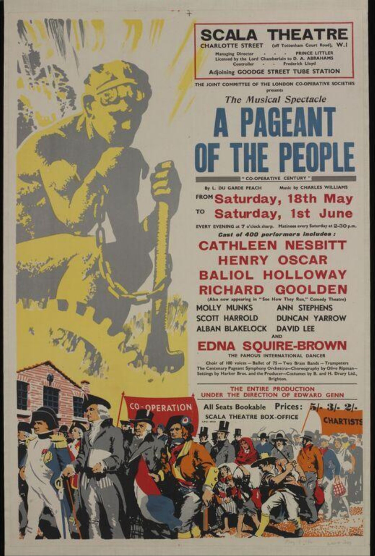 Vintage A Pageant of the People Theatre Poster
