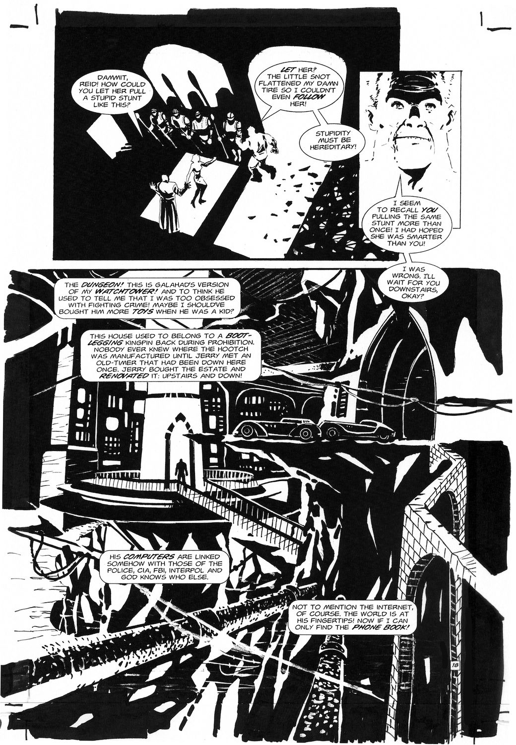 Black and White Comic Page