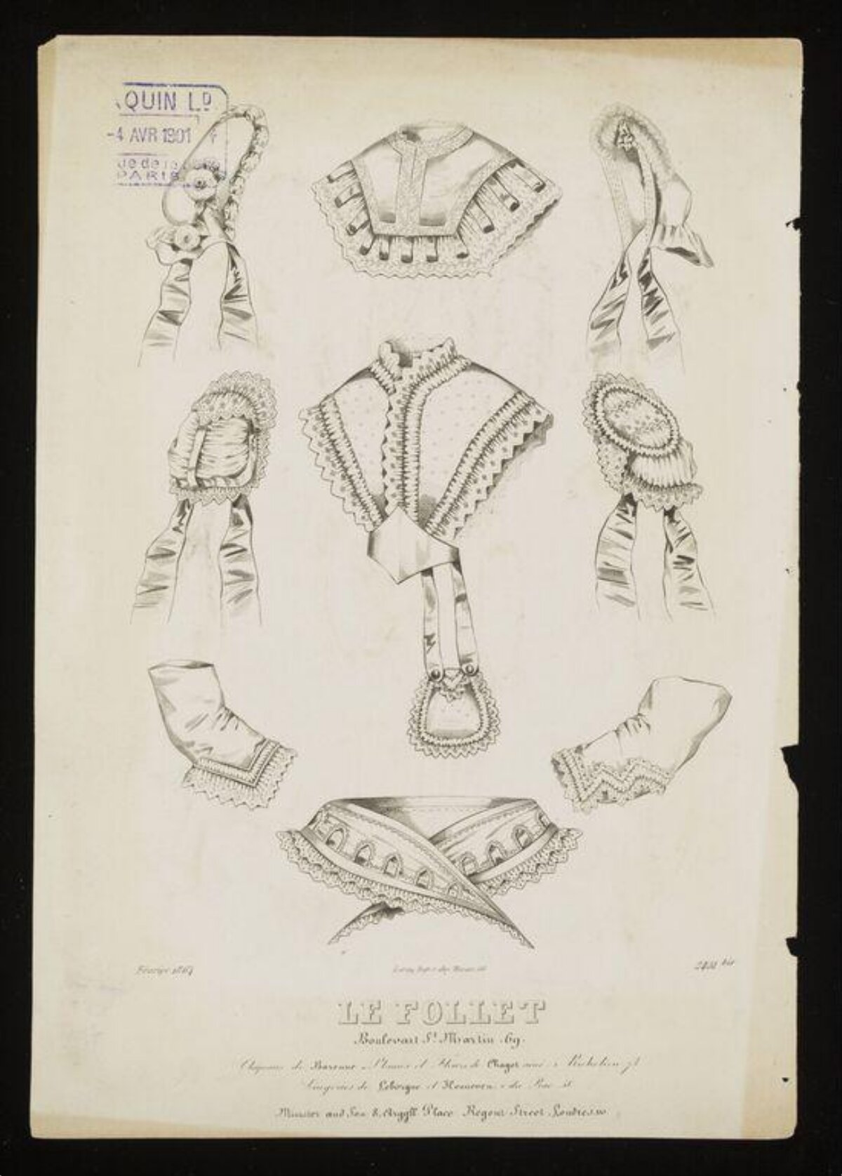 1901 Fashion Collar Cuff Designs