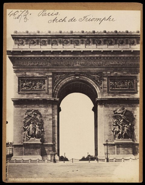 Vintage Photo of Paris Arc de Triomphe