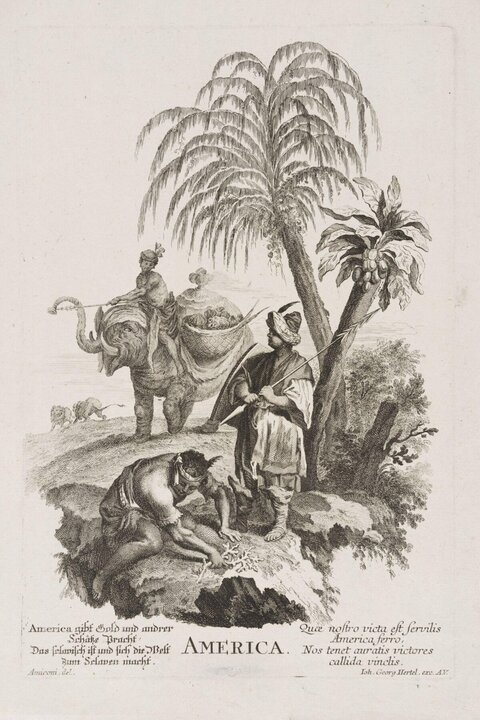 Antique Engraving Titled America