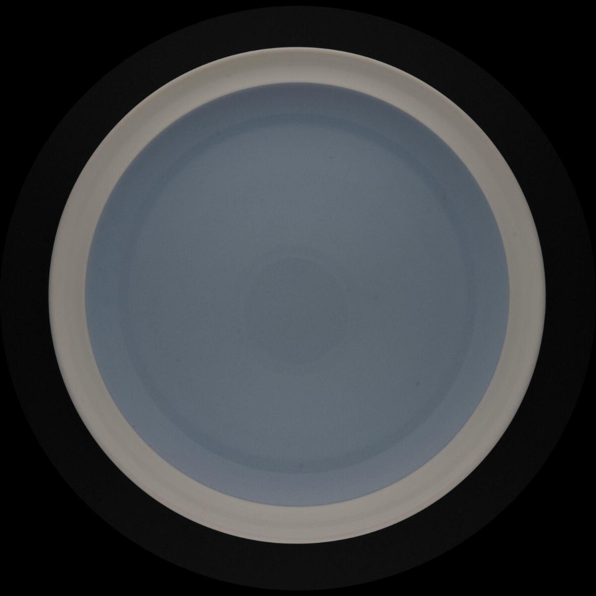Blue and White Round Ceramic Plate