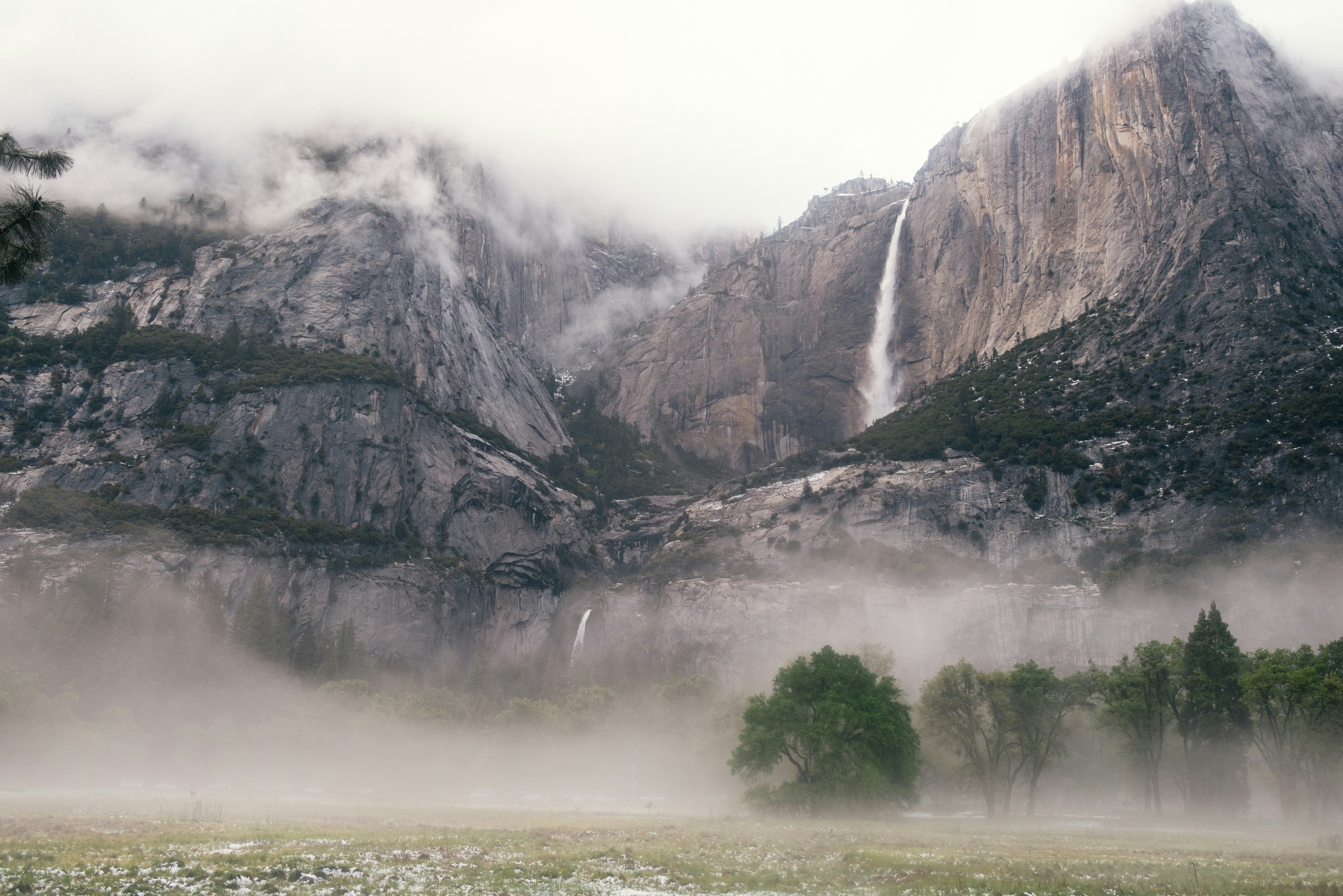 Misty Mountain Valley Waterfall