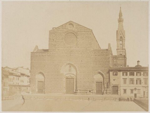 Vintage Photo of Santa Croce Church Facade