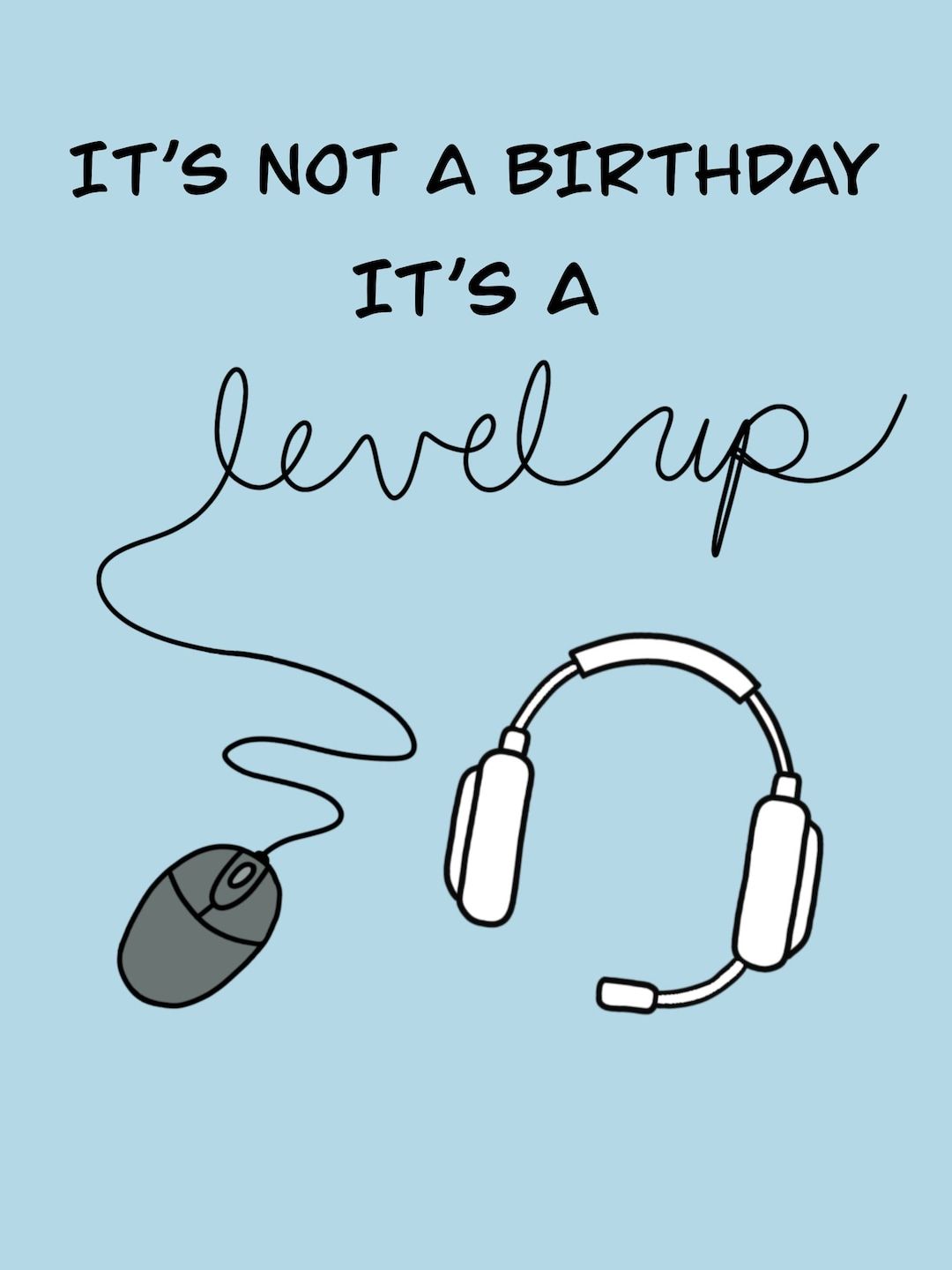 Gamer Birthday Level Up Greeting Card