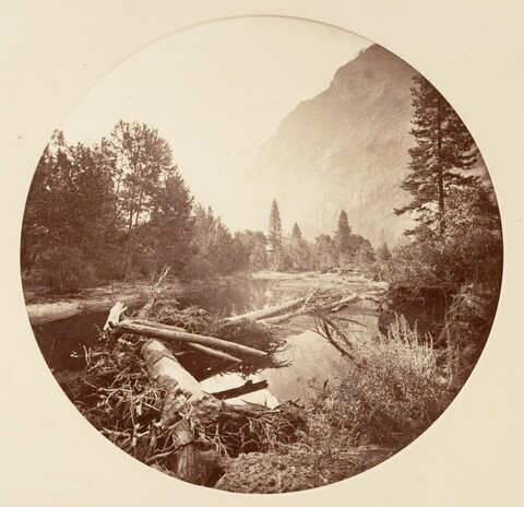 Mountain River Landscape Vintage Photograph