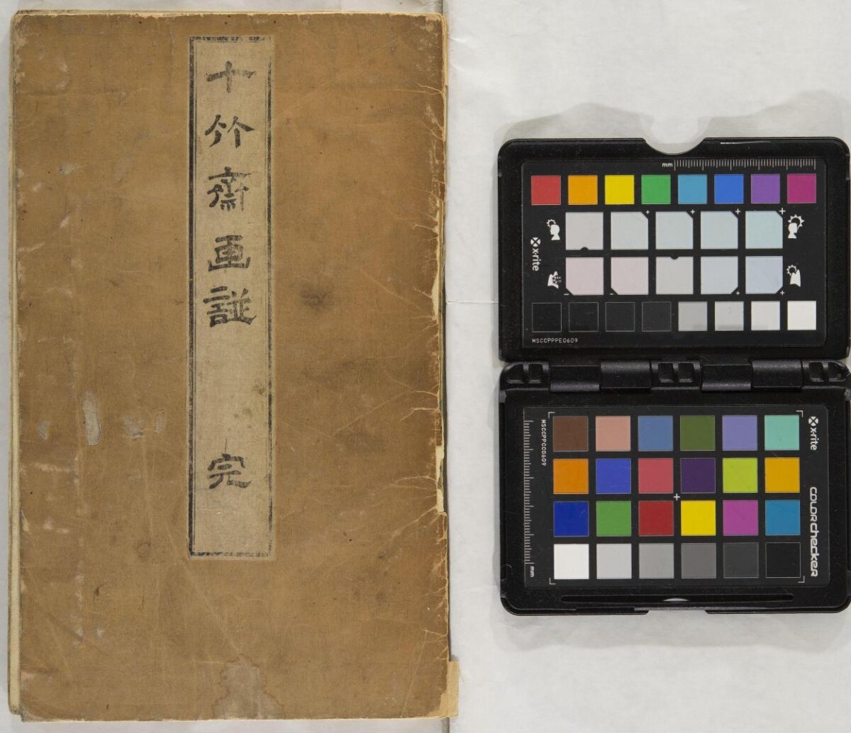 Antique Book Cover and Color Checker
