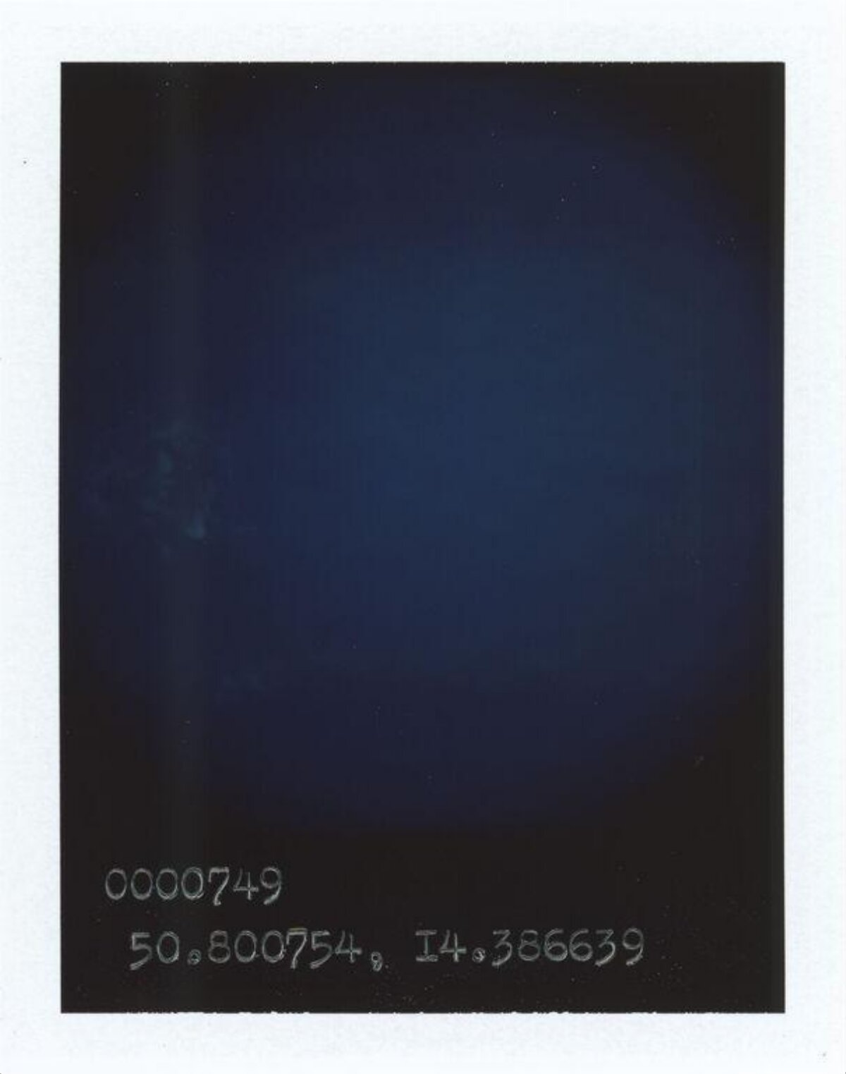 Dark Blue Slide With Handwritten Coordinates