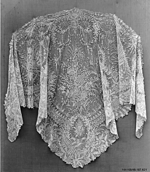 Antique Handmade Lace Shawl
