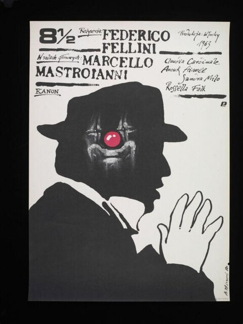 Vintage Film 8½ Movie Poster