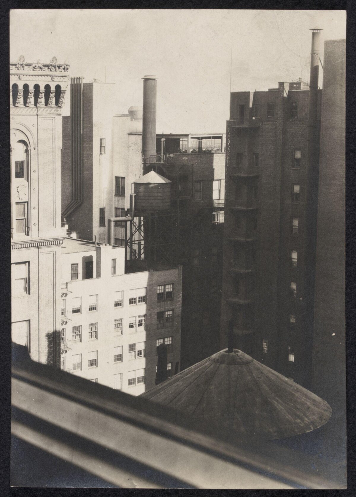 Vintage City Building Rooftop View