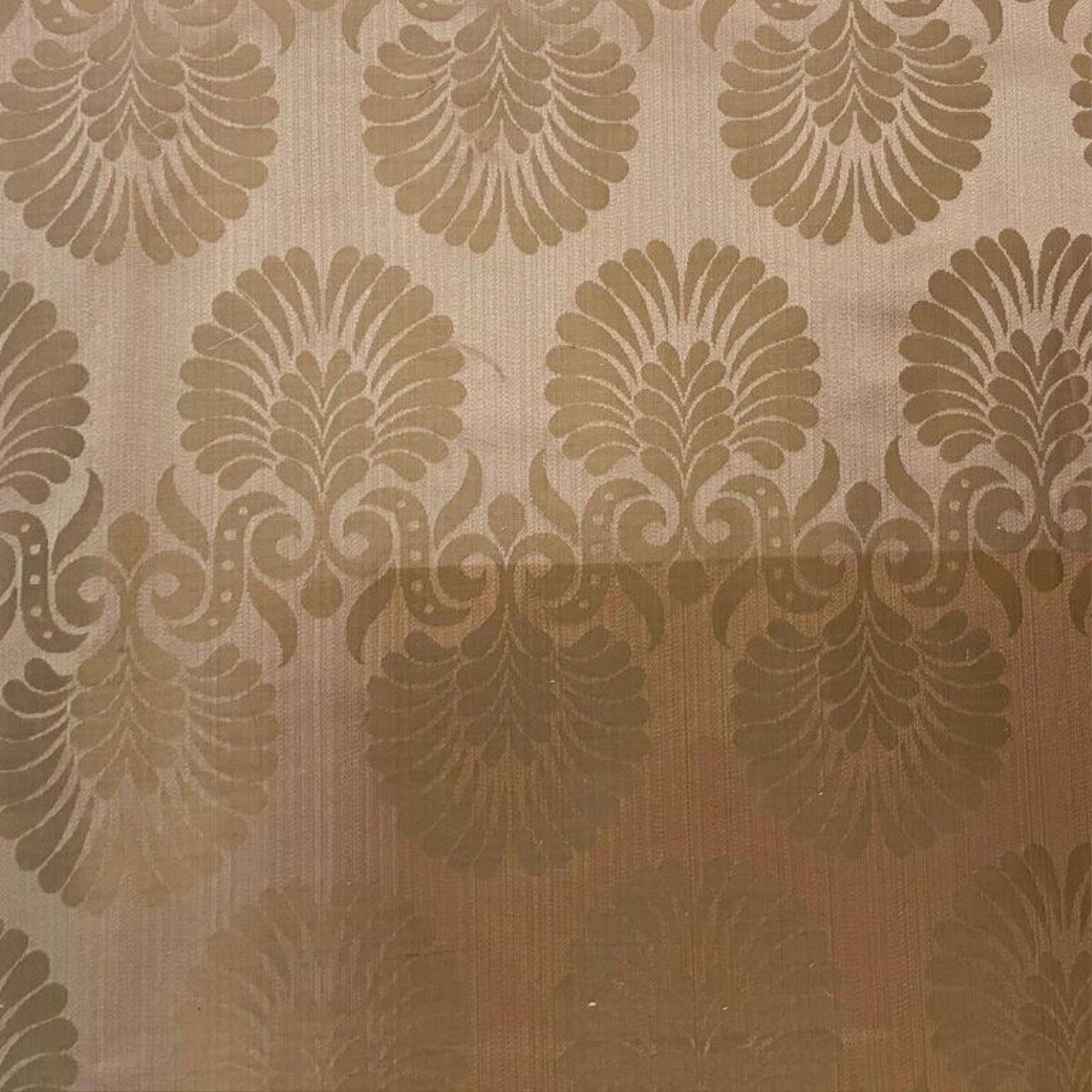 Beige Damask Patterned Fabric