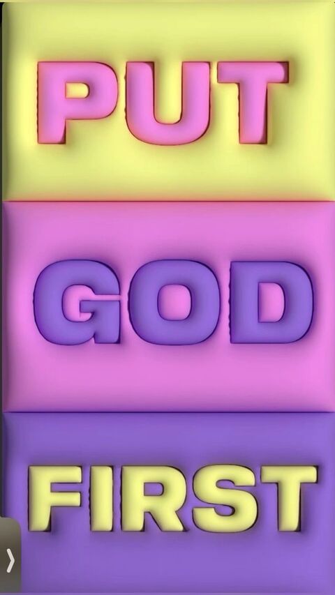 Put God First 3D Text Art
