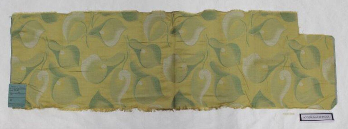 Yellow Pear Print Fabric Sample