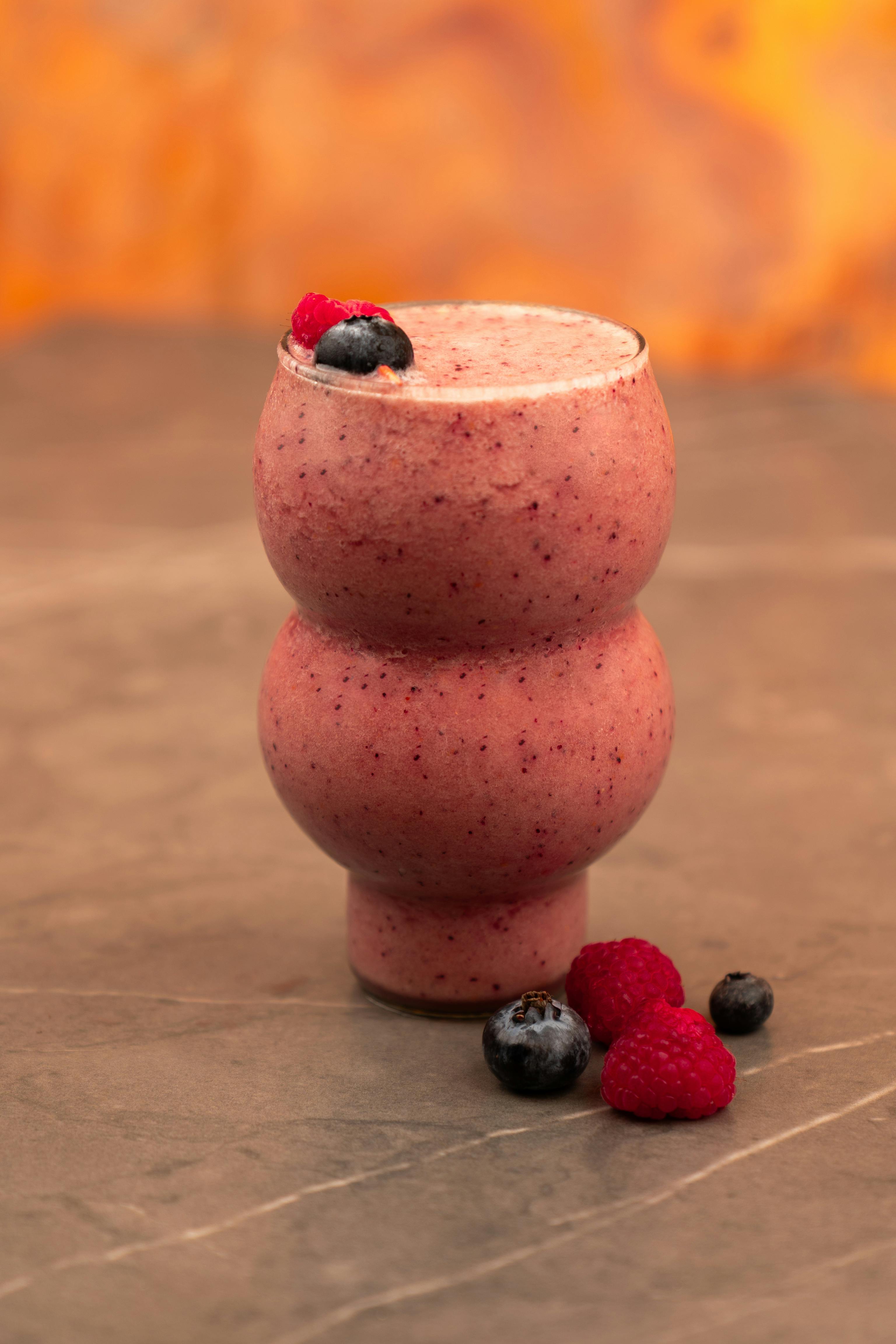 Mixed Berry Smoothie in Glass