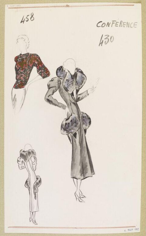 Vintage Fashion Design Sketches