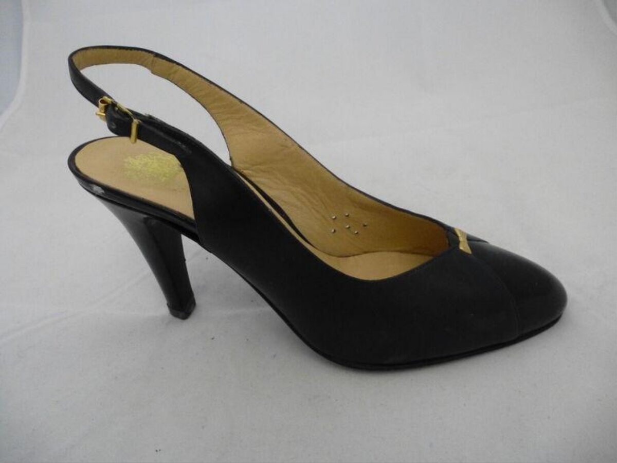 Black Slingback High Heel Shoe
