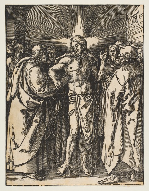 Woodcut of Jesus Appearing to Disciples