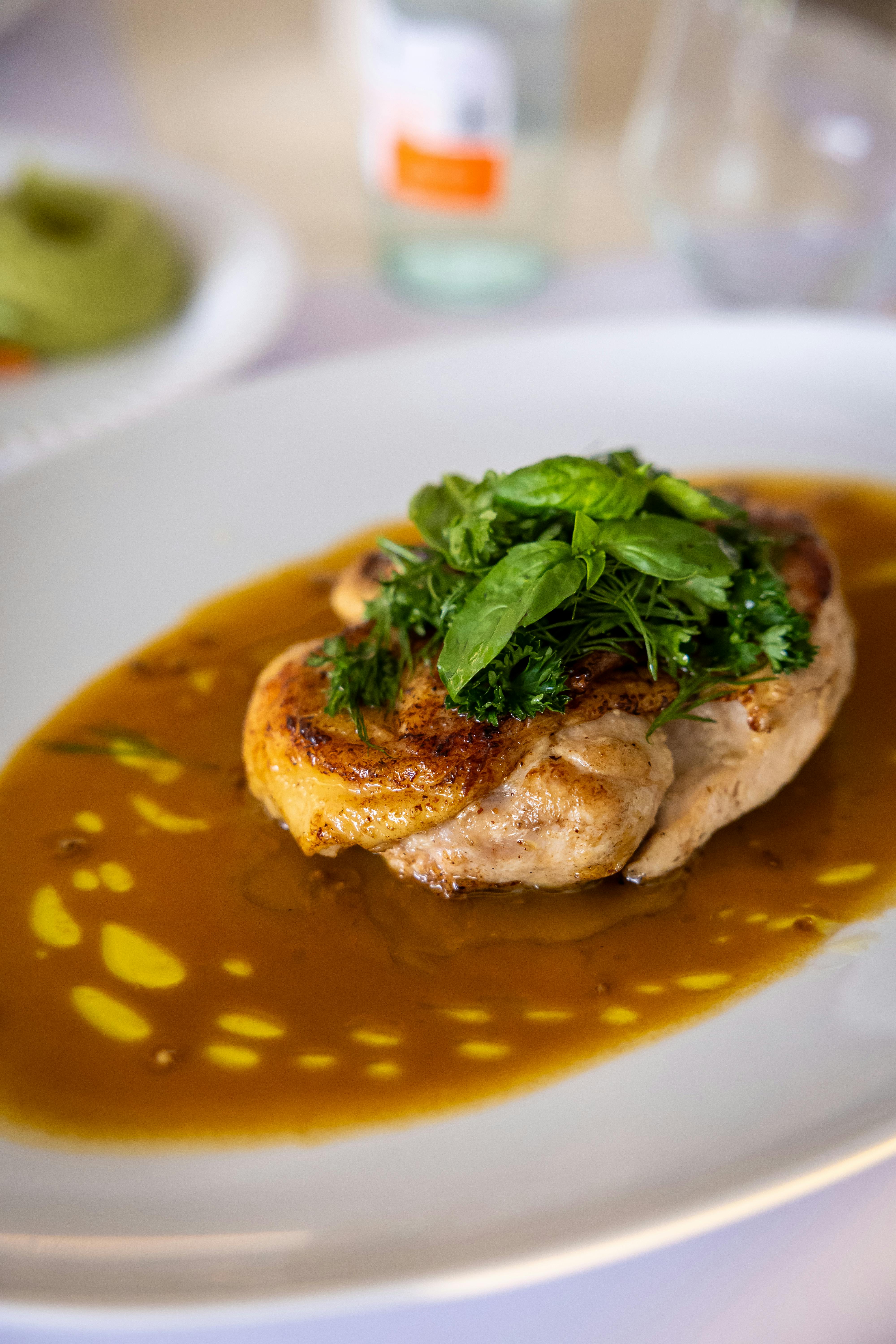 Pan-Seared Chicken with Herb Sauce