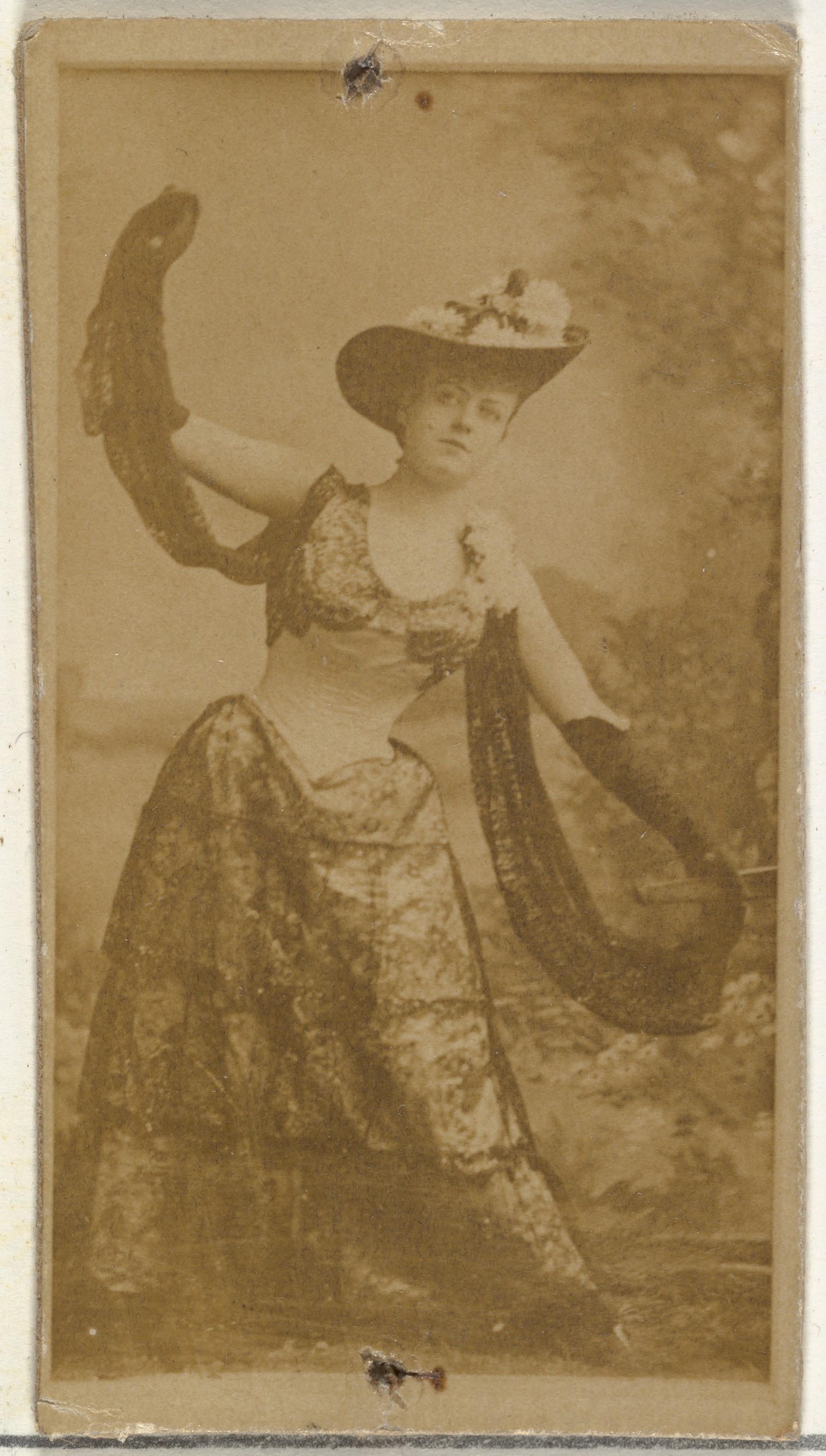 Vintage Portrait of Female Performer With Snake