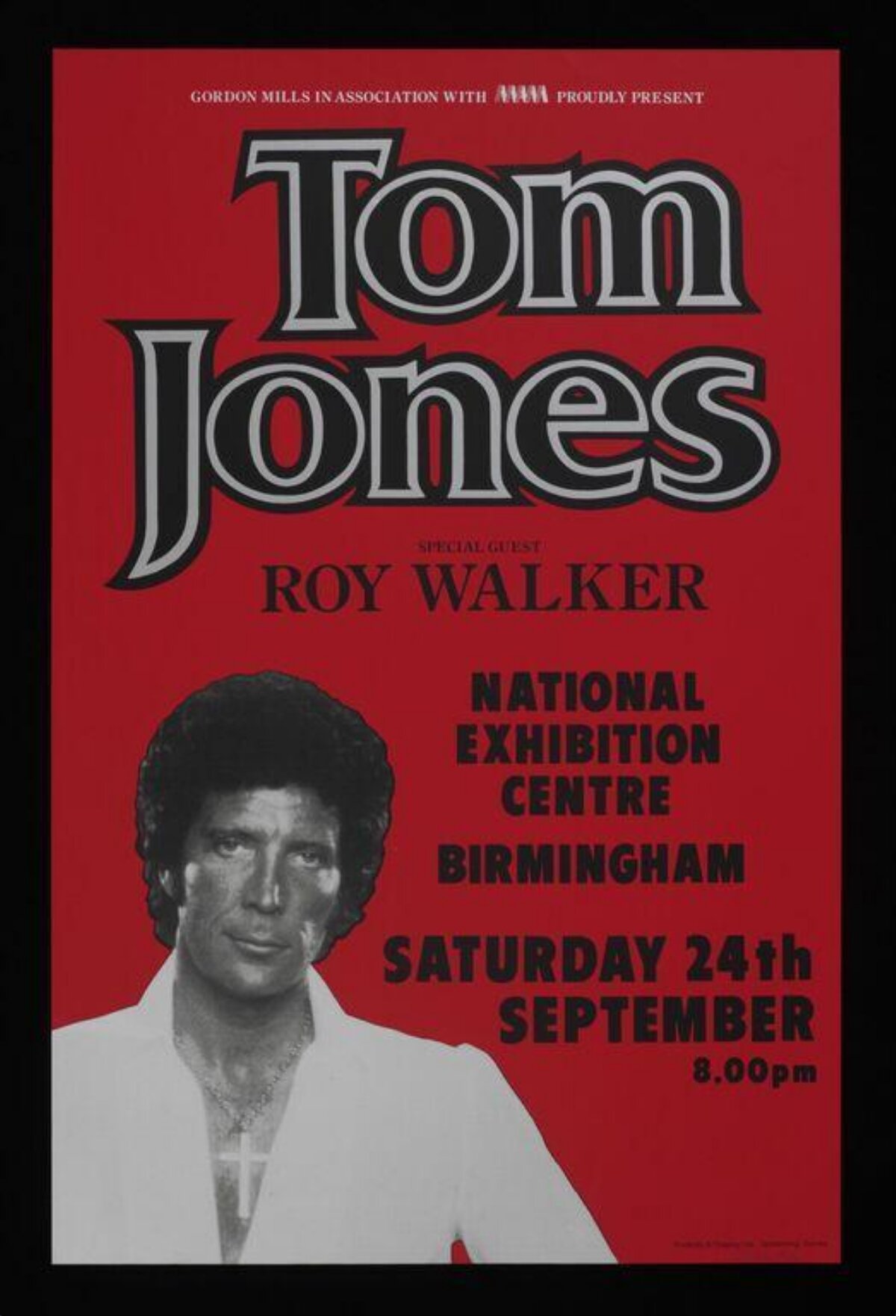 Tom Jones Birmingham Concert Poster