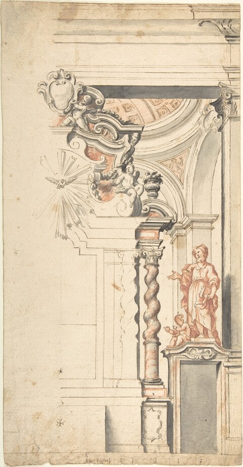 Baroque Interior Architectural Sketch