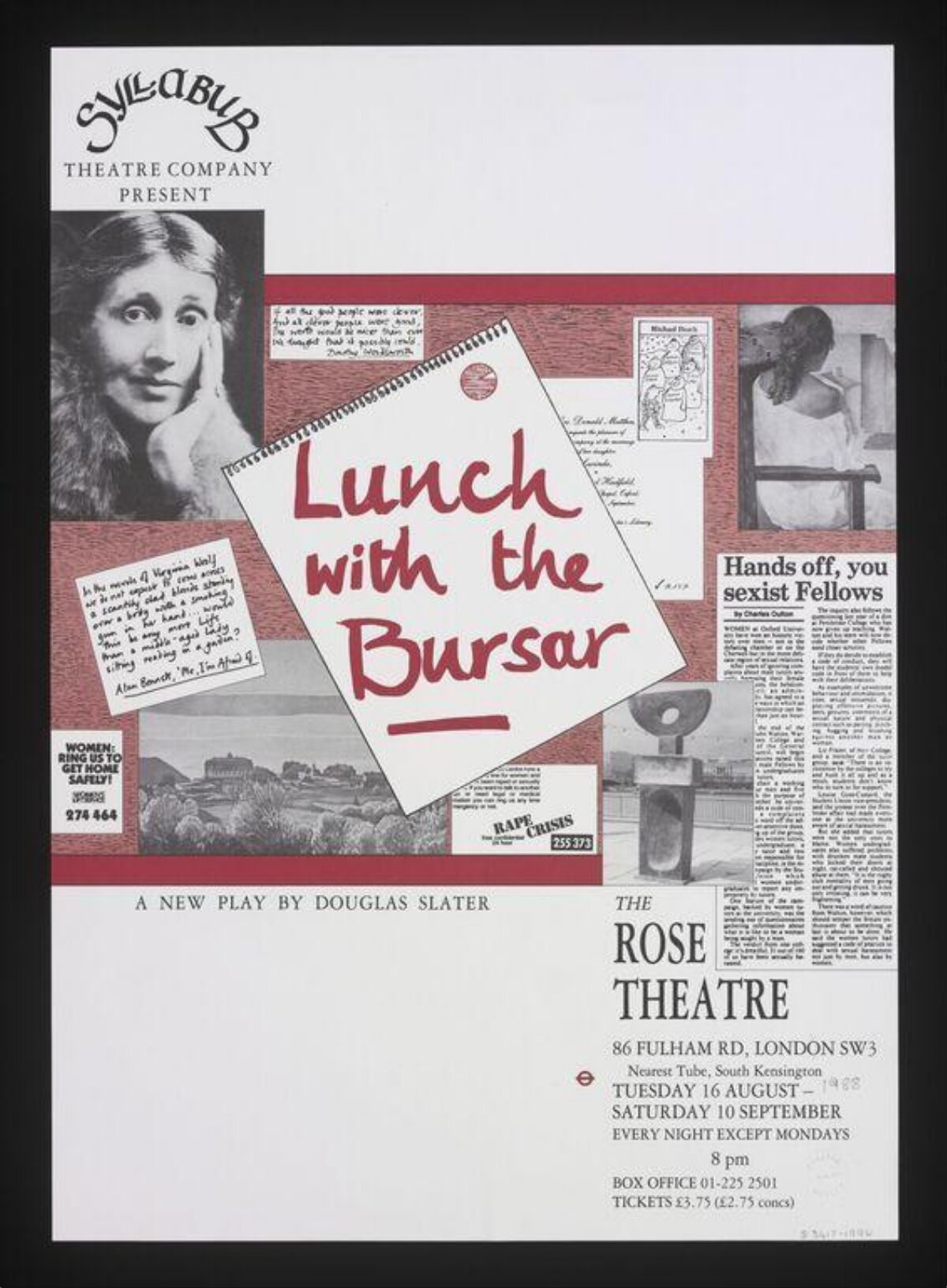 Lunch with the Bursar Theatre Poster