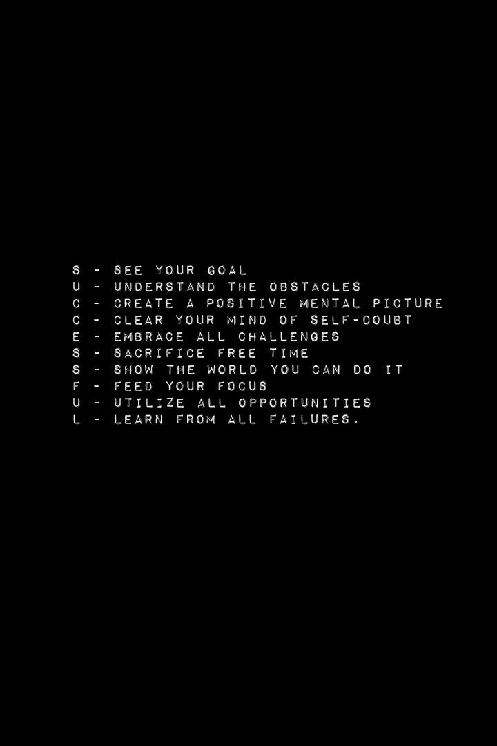 Success Acronym Motivational Quote