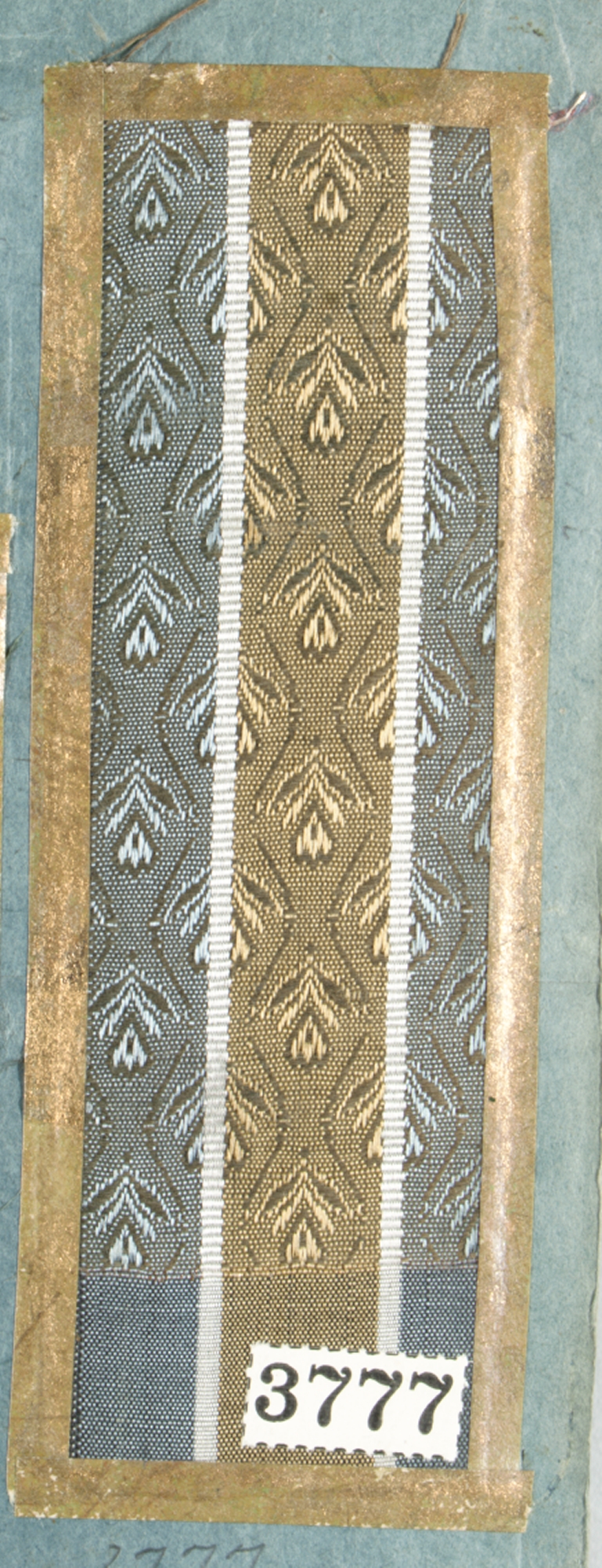Antique Numbered Textile Fabric Swatch