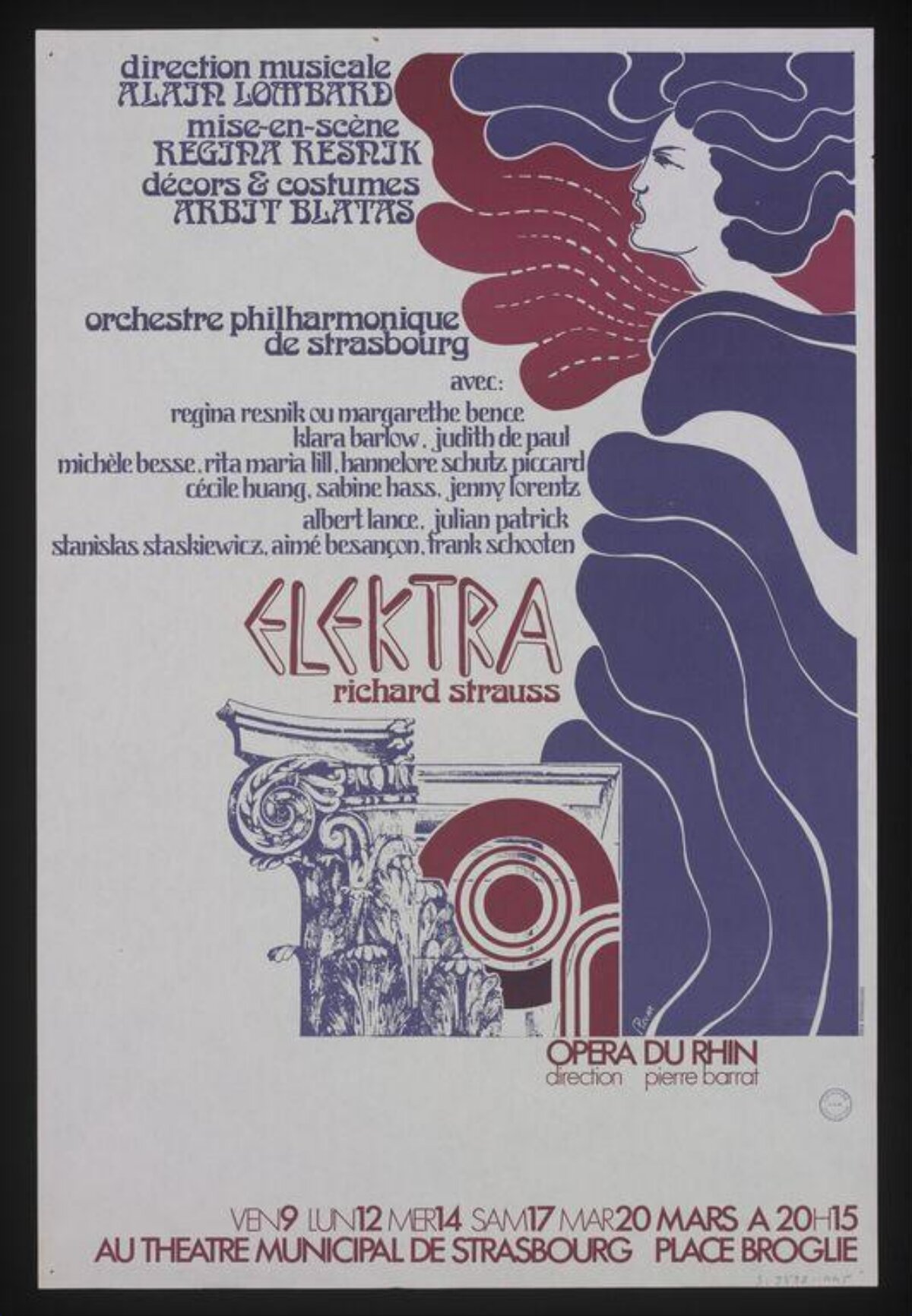Elektra Opera Performance Poster
