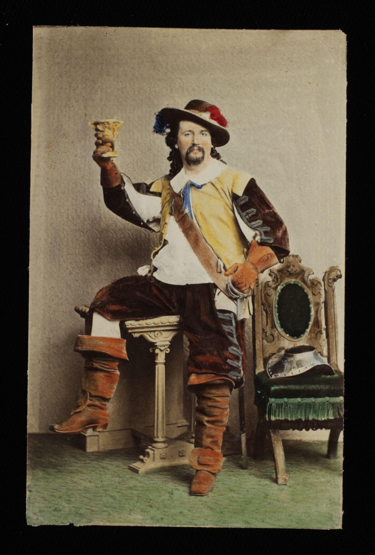 Historical Cavalier Raising a Drinking Goblet