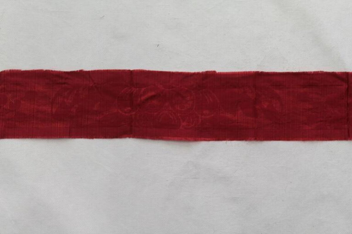 Red Textured Fabric Strip