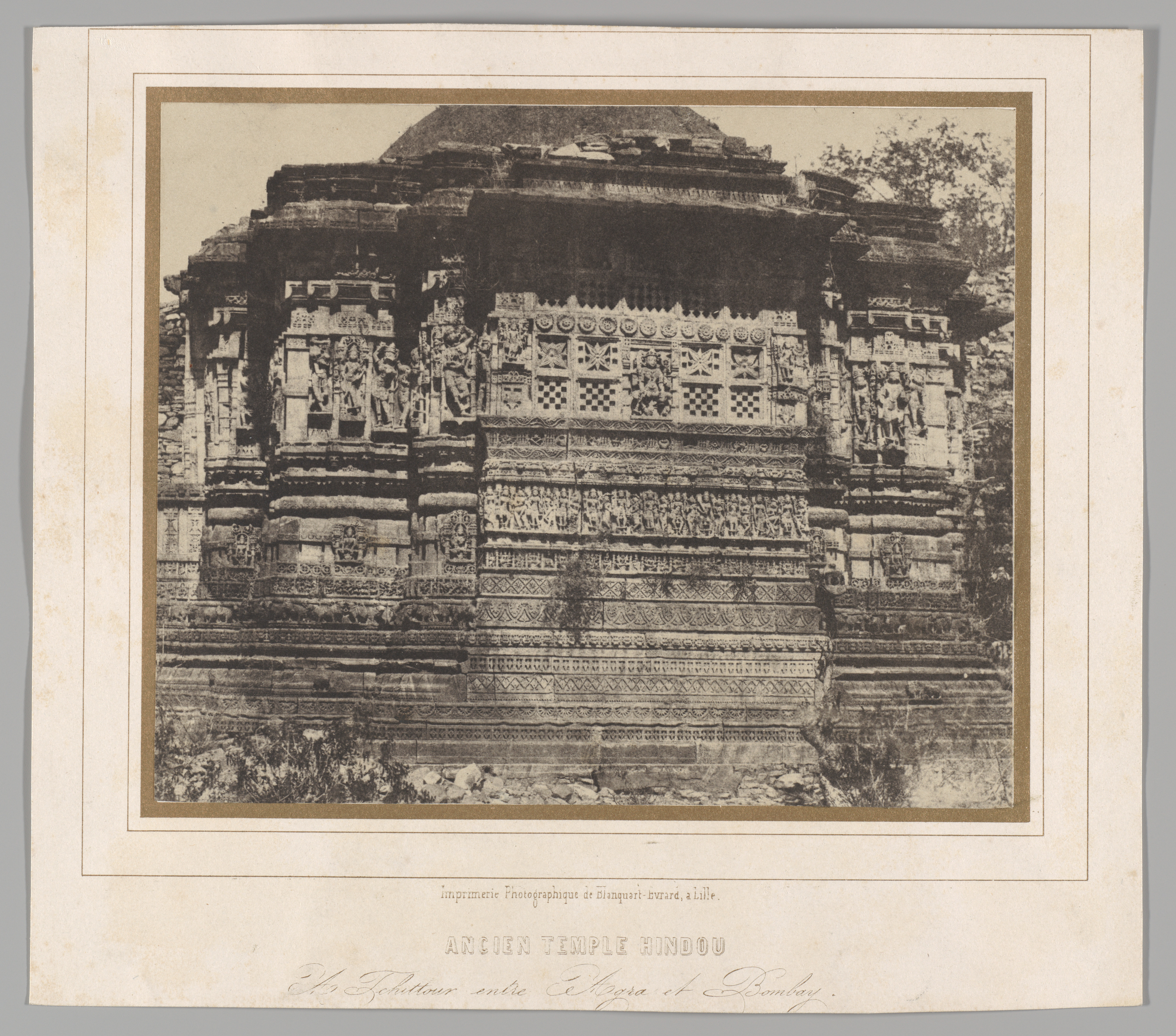 Old Photo of Ancient Hindu Temple