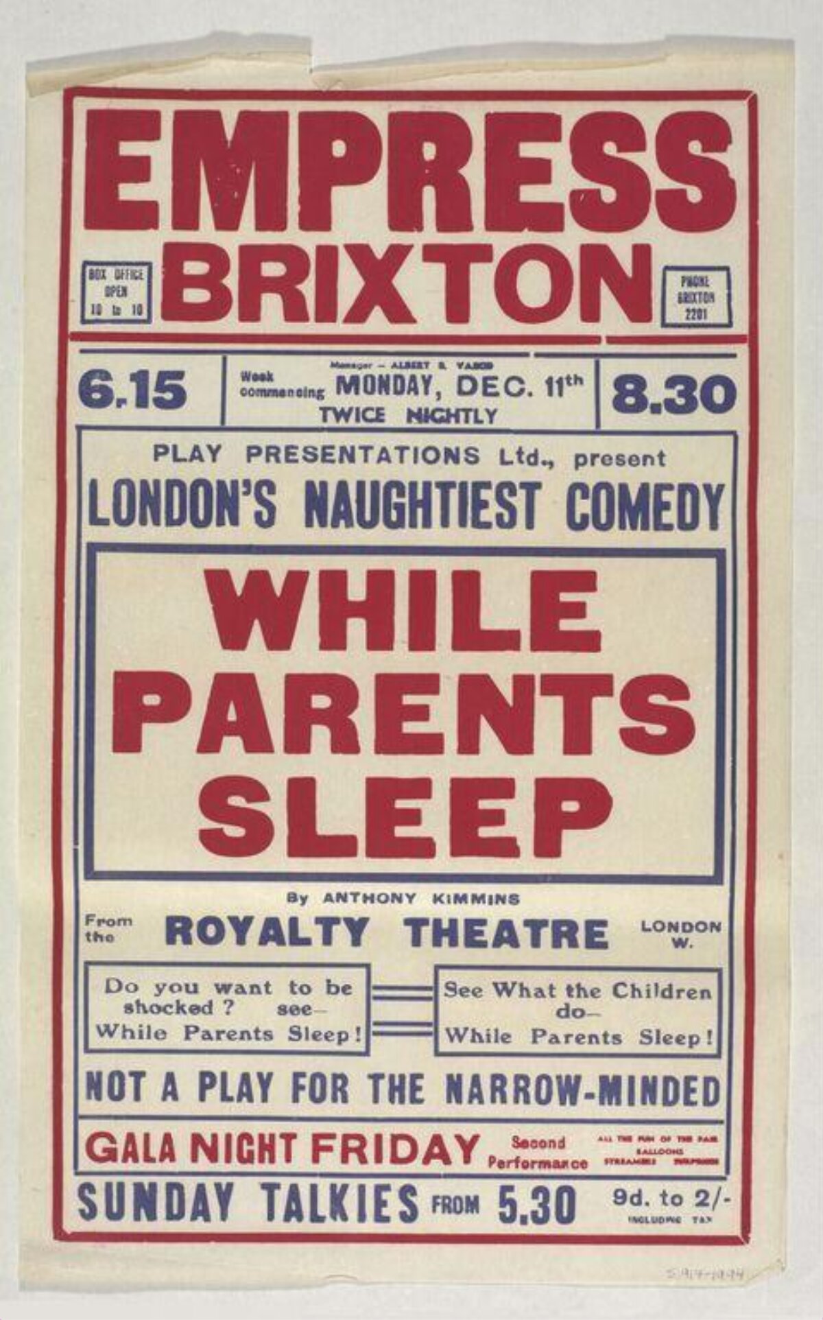 While Parents Sleep Play Poster