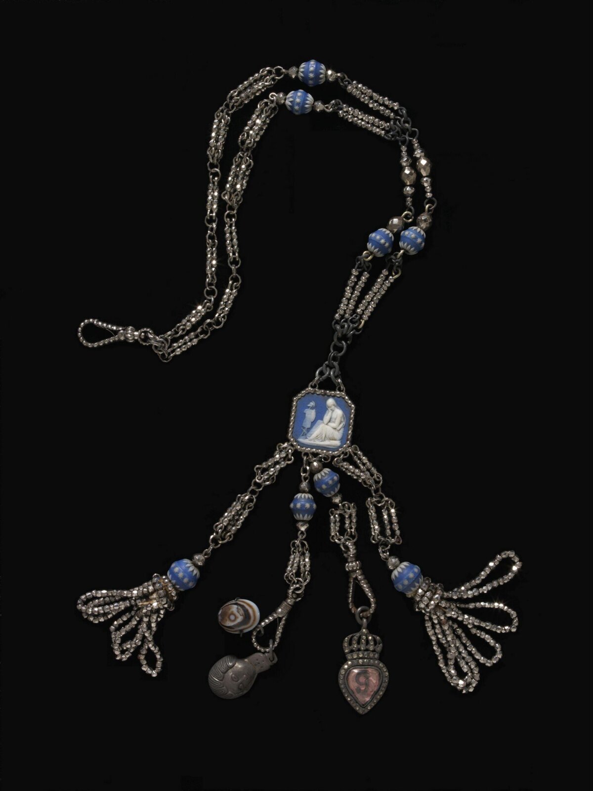 Antique Ornate Multi-Charm Necklace