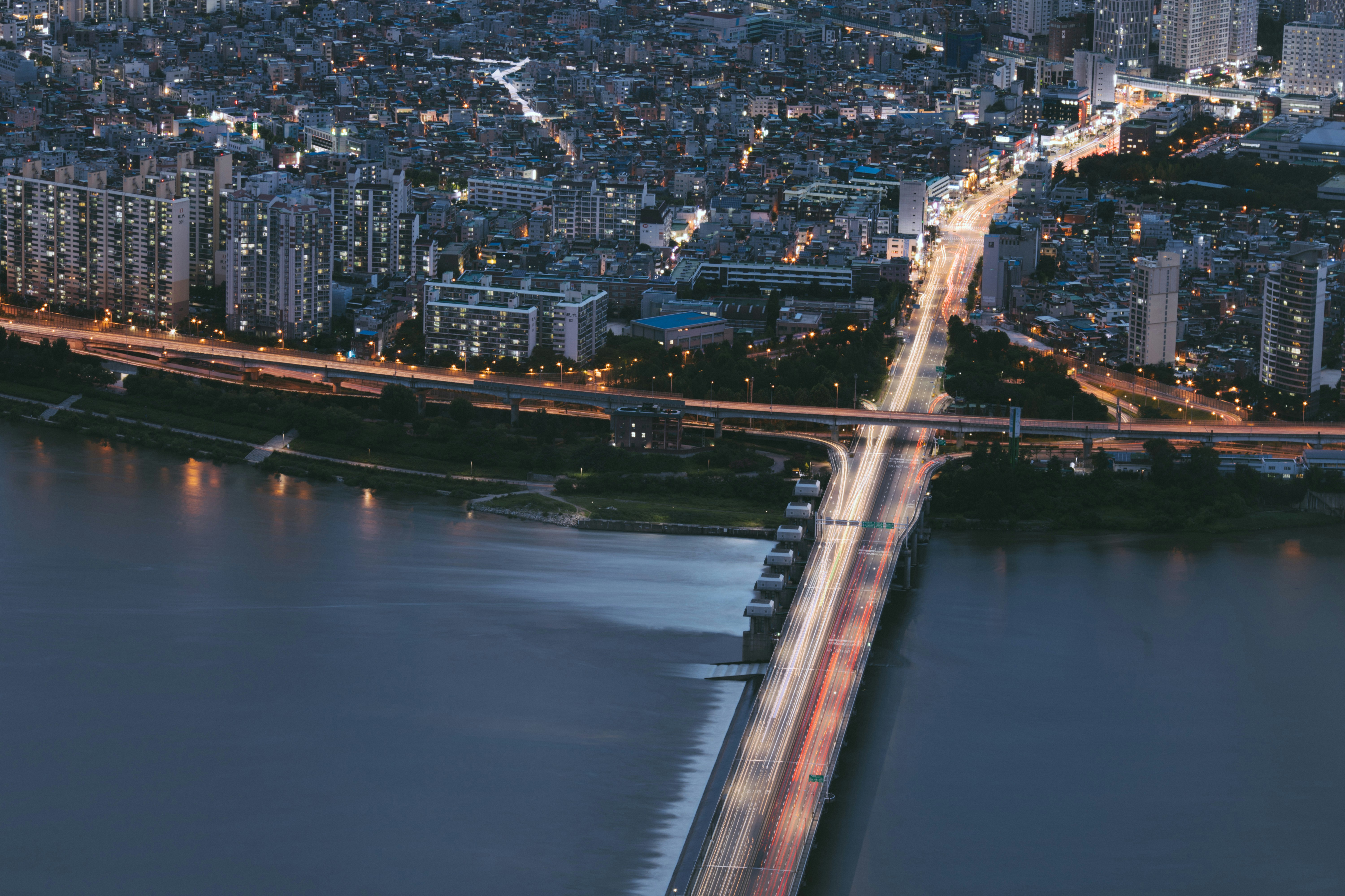 City Riverside Night View