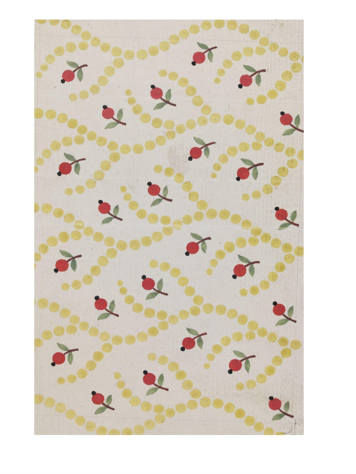 Vintage Red Berry Dot Pattern