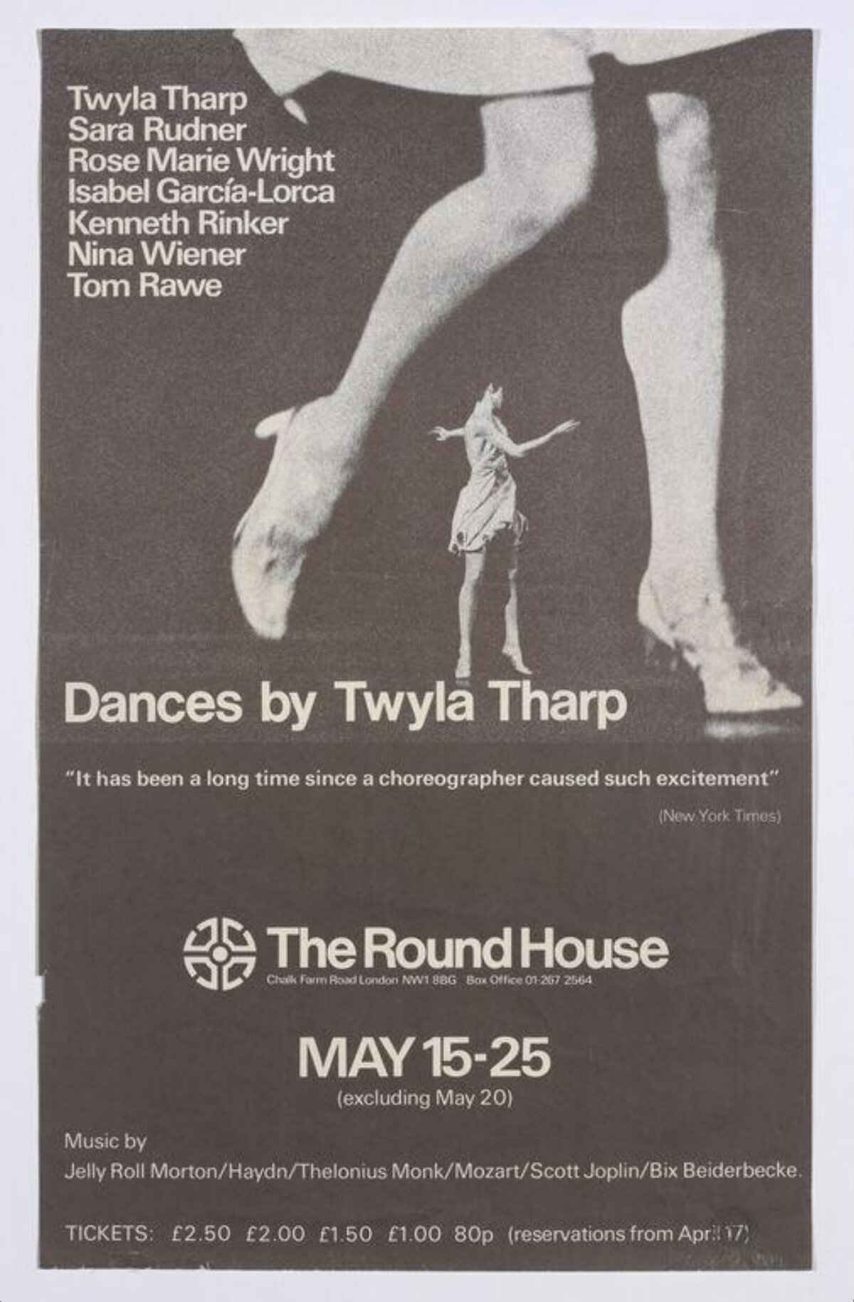 Twyla Tharp Dance Performance Poster