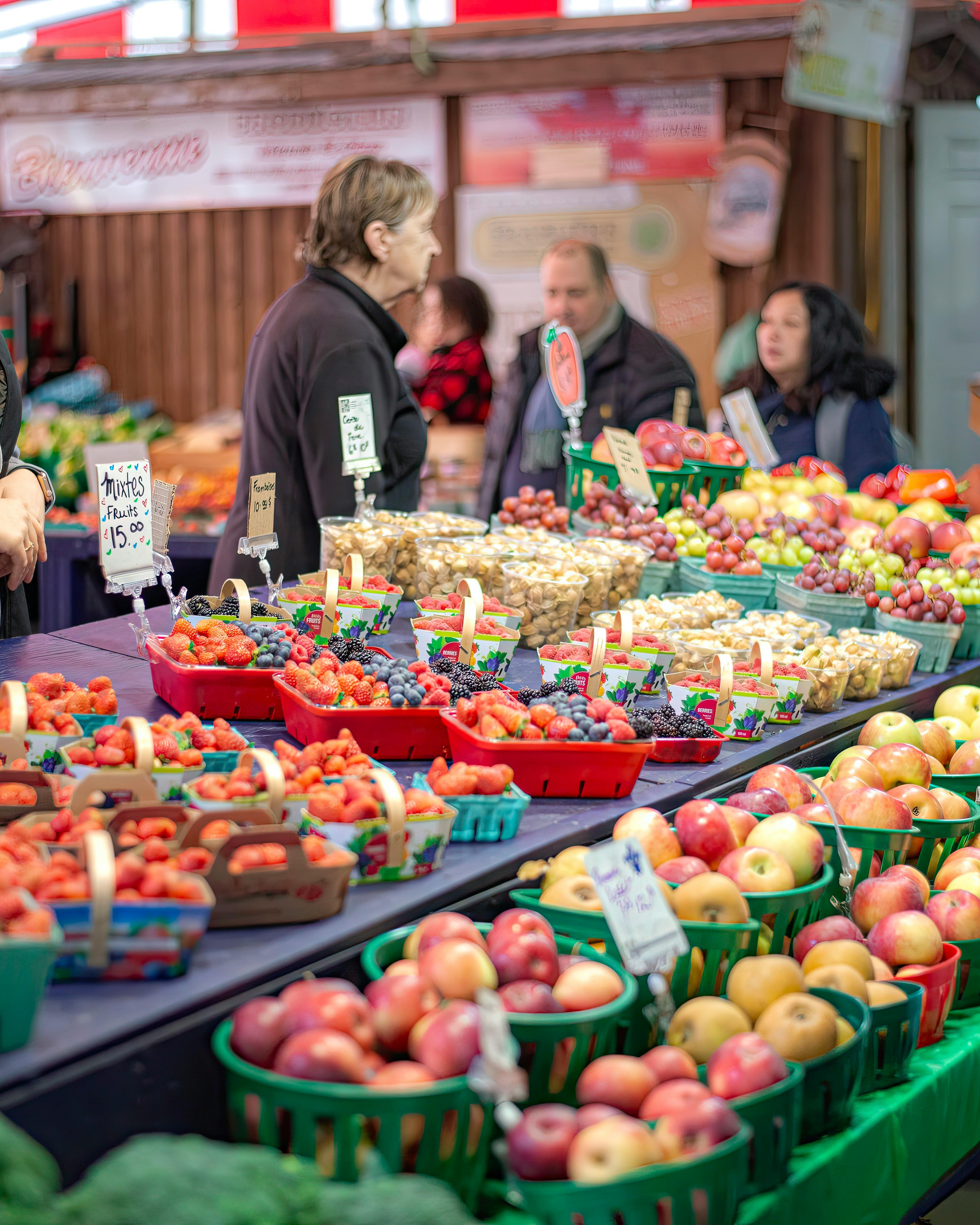 Fresh Fruit at Farmers Market Stall