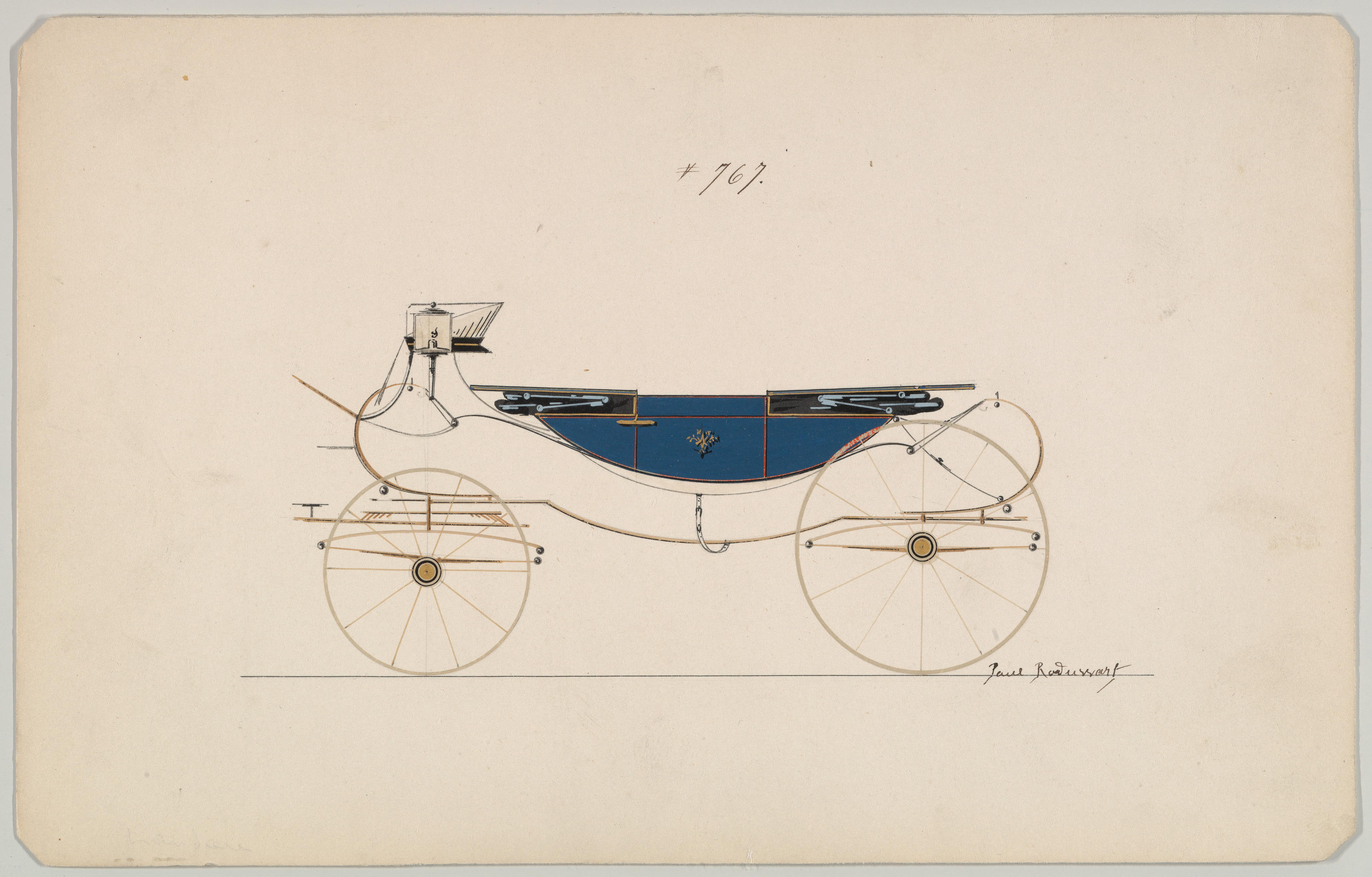 Design Drawing of Horse-drawn Carriage