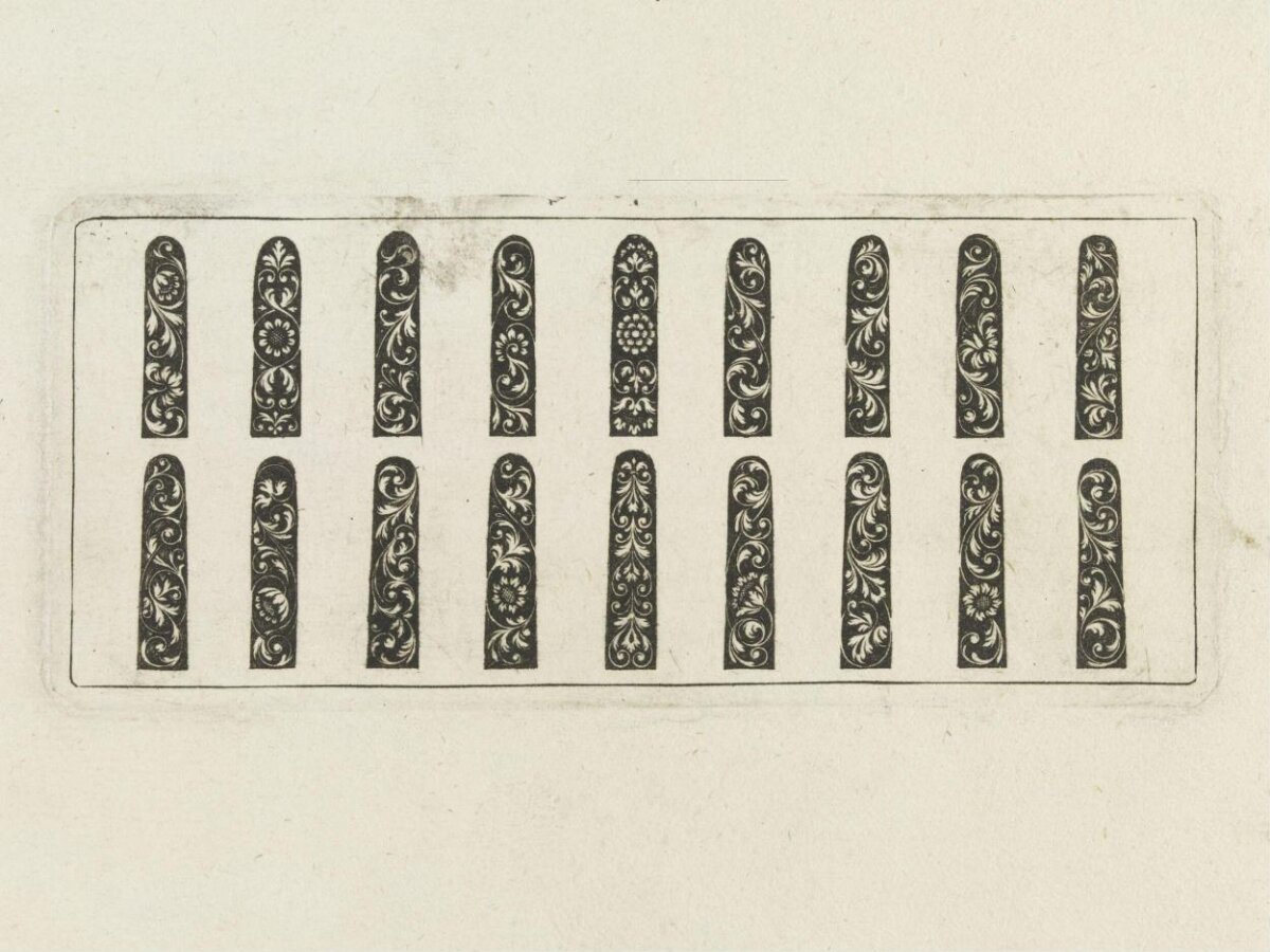 Engraved Floral Knife Handle Patterns
