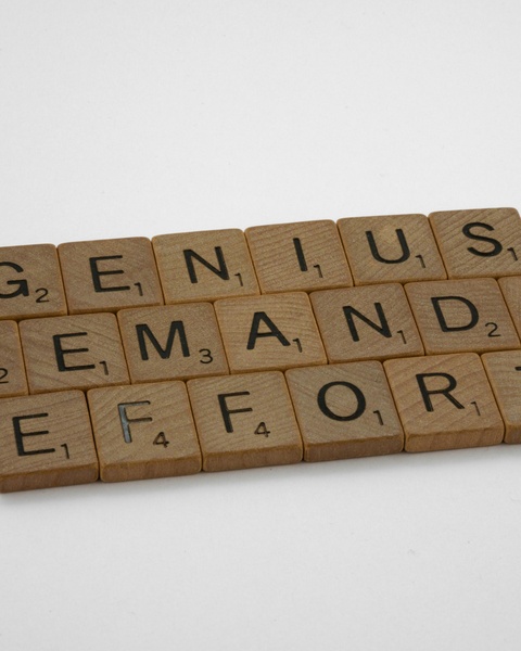 Scrabble Tiles Spelling Genius Phrase