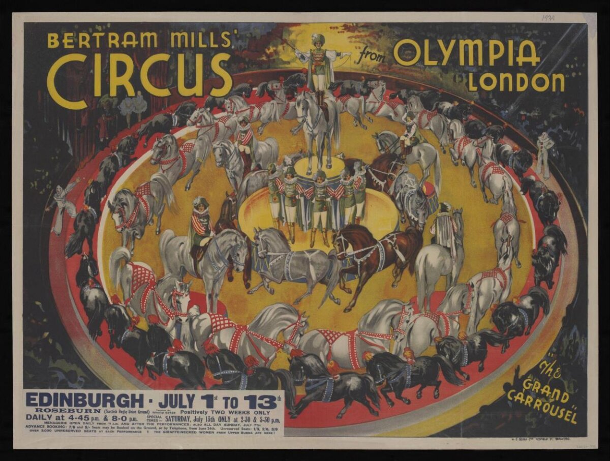 Vintage Bertram Mills Circus Poster