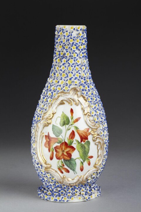 Ornate Floral Porcelain Vase